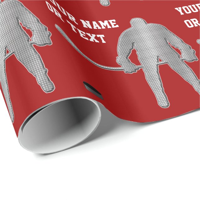 Presente Papel de envolvimento personalizado do hóquei, (Ponta do rolo)
