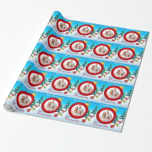 Presente Papel de envolvimento personalizado do Natal da (Desenrolado)