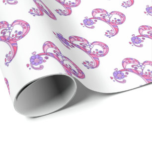 Presente Papel de envolvimento personalizado monograma da