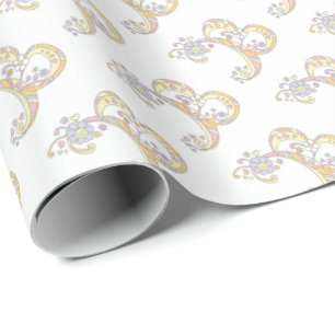 Presente Papel de envolvimento personalizado monograma da