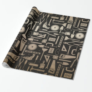 Presente Papel de envolvimento preto & Dourado das