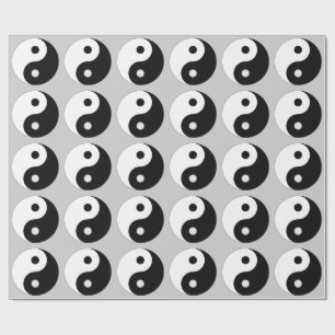 Presente Papel de envolvimento (PRETO E BRANCO) de YIN YANG