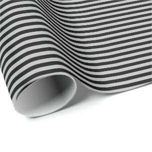 Presente Papel de envolvimento preto e cinzento fino das