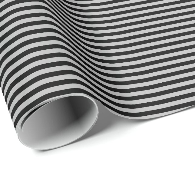 Presente Papel de envolvimento preto e cinzento fino das (Ponta do rolo)