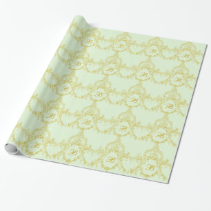 Presente Papel de envolvimento Rococo filigrana elegante do