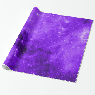 Presente Papel de envolvimento roxo do espaço