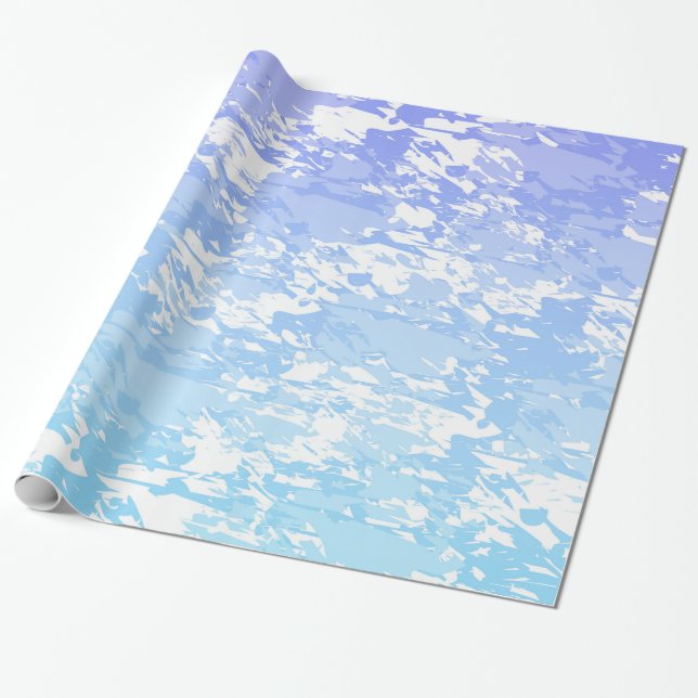 Presente Papel de envolvimento roxo e azul de Ombre (Desenrolado)