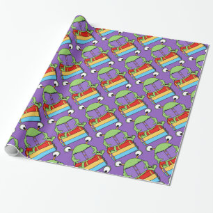 Presente Papel de envolvimento roxo estrangeiro Loving do