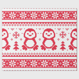 Presente Papel de envolvimento sem emenda do Natal do teste