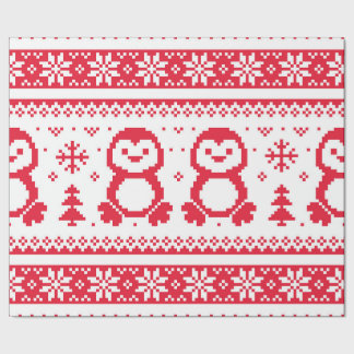 Presente Papel de envolvimento sem emenda do Natal do teste