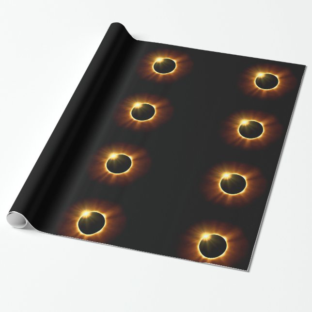 Presente Papel de envolvimento total do eclipse solar (Desenrolado)