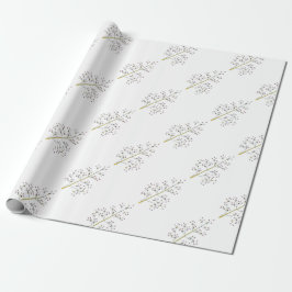 Presente Papel de envolvimento vermelho da baga do Natal