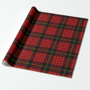 Presente Papel de envolvimento vermelho do Tartan