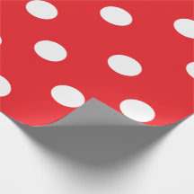 Papel de envolvimento vermelho e branco 30" das