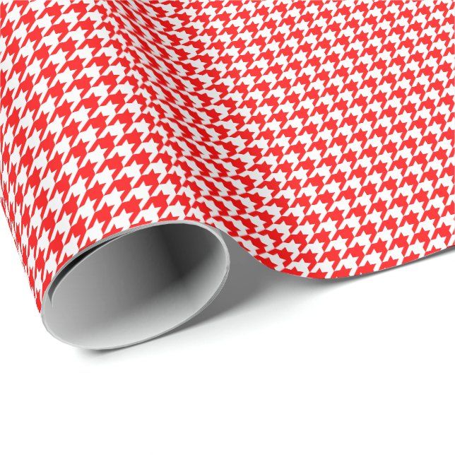 Presente Papel de envolvimento vermelho e branco pequeno de (Ponta do rolo)