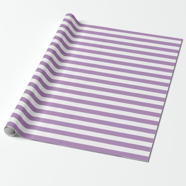 Presente Papel de envolvimento violeta das listras (Desenrolado)