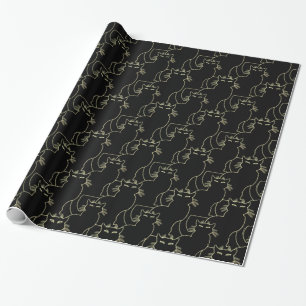 Presente Papel de Gato Preto para Moldagem de Gato