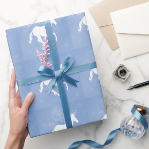 Presente Papel de Invasão de Casamento de Unicórnio Azul