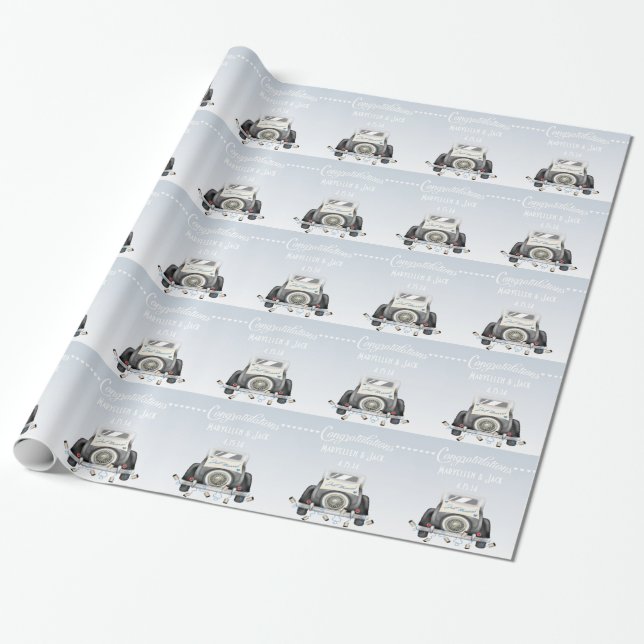 Presente Papel de Invasão Personalizado de Casamento de Tre (Desenrolado)