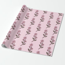 Papel De Lavagem De Flores De Cereja - Padrão Rosa