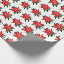 Papel De Lavagem De Presentes De Poinsettia