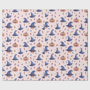 Presente Papel de Maçã de Bruxas de Chapéu de Abóbora