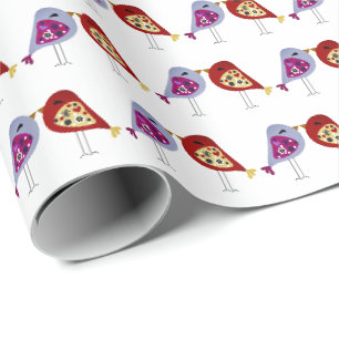 Presente Papel De Matiz - Pássaros De Amor Coloridos