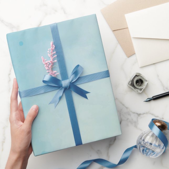 Presente Papel de mola de cor de água azul e Rosa (Presentear)