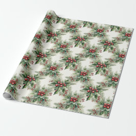 Presente Papel de Mola de Natal Red Berries