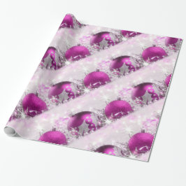 Presente Papel De Mola De Natal Violeta Vermelha E Prateado