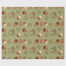 Presente Papel de mola de outono sem costura com avelã