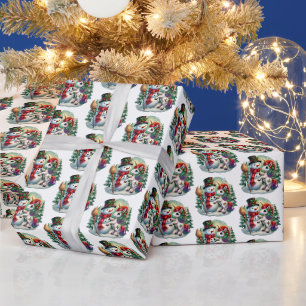 Presente Papel de mola de unicórnio festivo de Natal