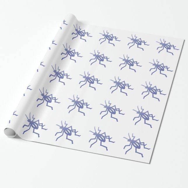 Presente Papel de mola para presentes de críquete púrpura (Desenrolado)