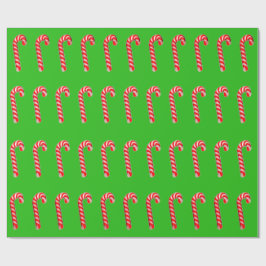Presente Papel De Moldagem Brilhante Candy Canes