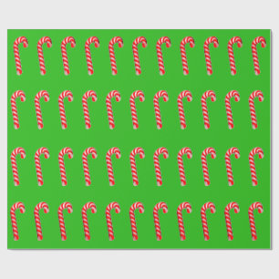 Presente Papel De Moldagem Brilhante Candy Canes