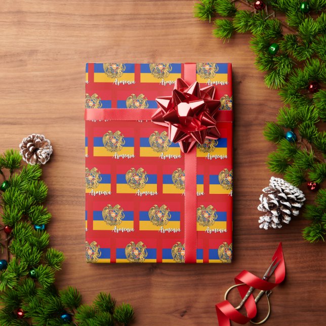 Presente Papel de moldagem da Armênia, Natal vermelho, band (Presente de Natal)