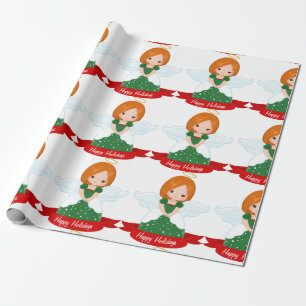 Presente Papel de Moldagem de Anjo de Natal