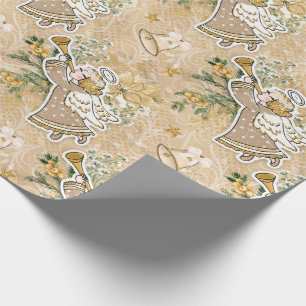 Presente Papel de moldagem de anjo de Natal bonito