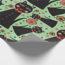 Papel de moldagem de arco preto de gato