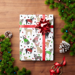 Presente Papel de moldagem de Caninos de Natal