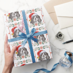 Presente Papel de Moldagem de Cão Espanhol de Natal
