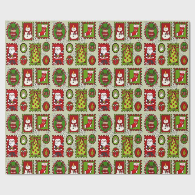 Presente Papel de moldagem de carimbos de Natal bonito (Aberto)