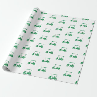Presente Papel de moldagem de carrinho de golfe em verde