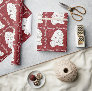 Presente Papel de moldagem de coelho