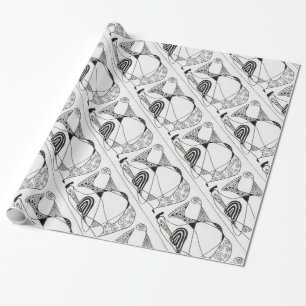 Presente Papel De Moldagem De Design Abstrato "Dancing Hen"