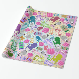 Presente Papel De Moldagem De Escadas Rosa Axolotl