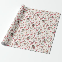 Presente Papel de moldagem de férias de amigos de floresta