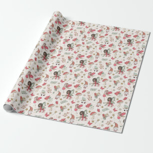 Presente Papel de moldagem de férias de amigos de floresta 