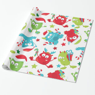 Presente Papel de moldagem de férias dos monstros de Natal