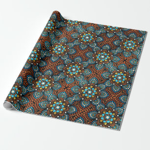 Presente Papel de Moldagem de Flor Azul